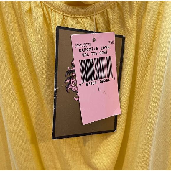 Juicy Couture Camomile Lawn Tie Cami Yellow Sun Top Cover Up NEW Large - Picture 3 of 7